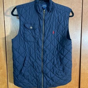 Boys quilted polo vest
